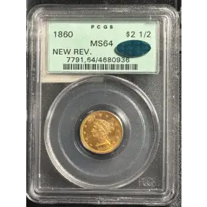 1860 $2.50 New Reverse